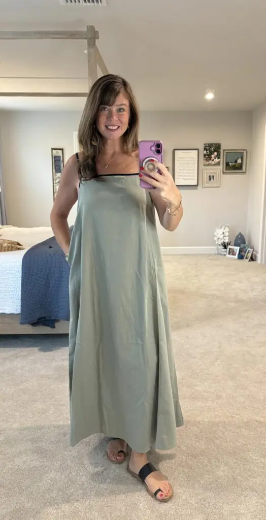 Shy Velvet Women's 2026 Summer Linen Maxi Dress Contrast Spaghetti Strap Dress Backless Casual Party Beach Dresses