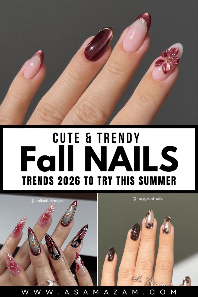 Fall 2026 is genuinely one of the richest, most exciting nail seasons in recent memory. Whether you're drawn to the timeless sophistication of a deep oxblood burgundy almond nail, the cozy warmth of chocolate brown with daisy art, the drama of tortoiseshell stilettos, or the playful sweetness of red bow nails — there is a fall nail look in this collection for every personality and occasion.