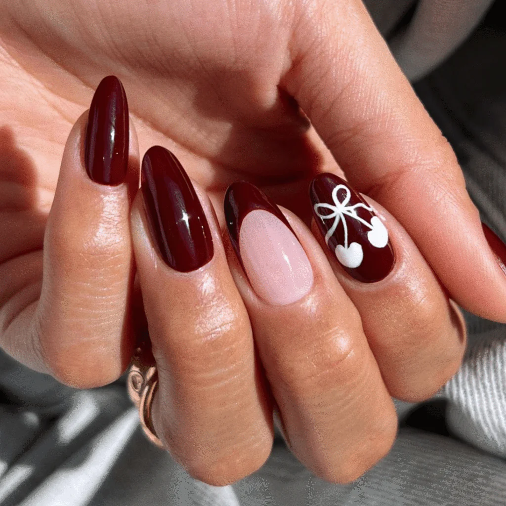 Deep burgundy is the kind of color that instantly makes your hands look more put together. It has just enough red undertone to feel festive without veering into full holiday territory too early in the season.