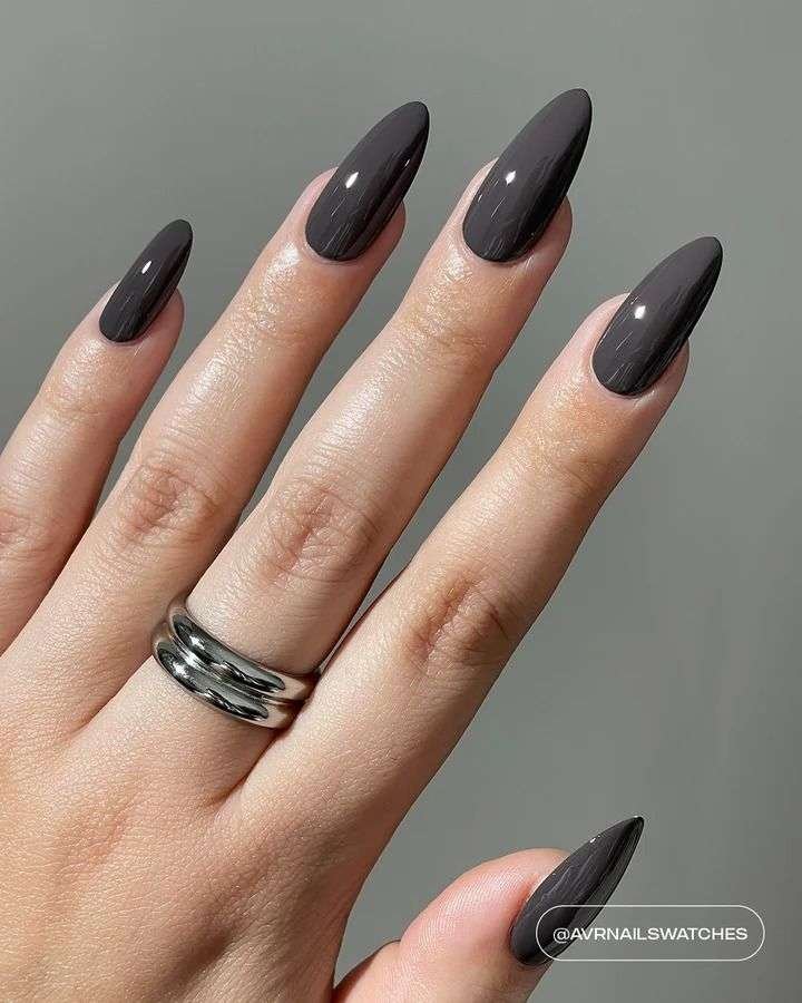 Charcoal Grey Fall Nails. Charcoal is the quiet neutral of the fall nail world. It's moody without being harsh and pairs effortlessly with denim, leather jackets, and pretty much every fall staple already hanging in your closet.