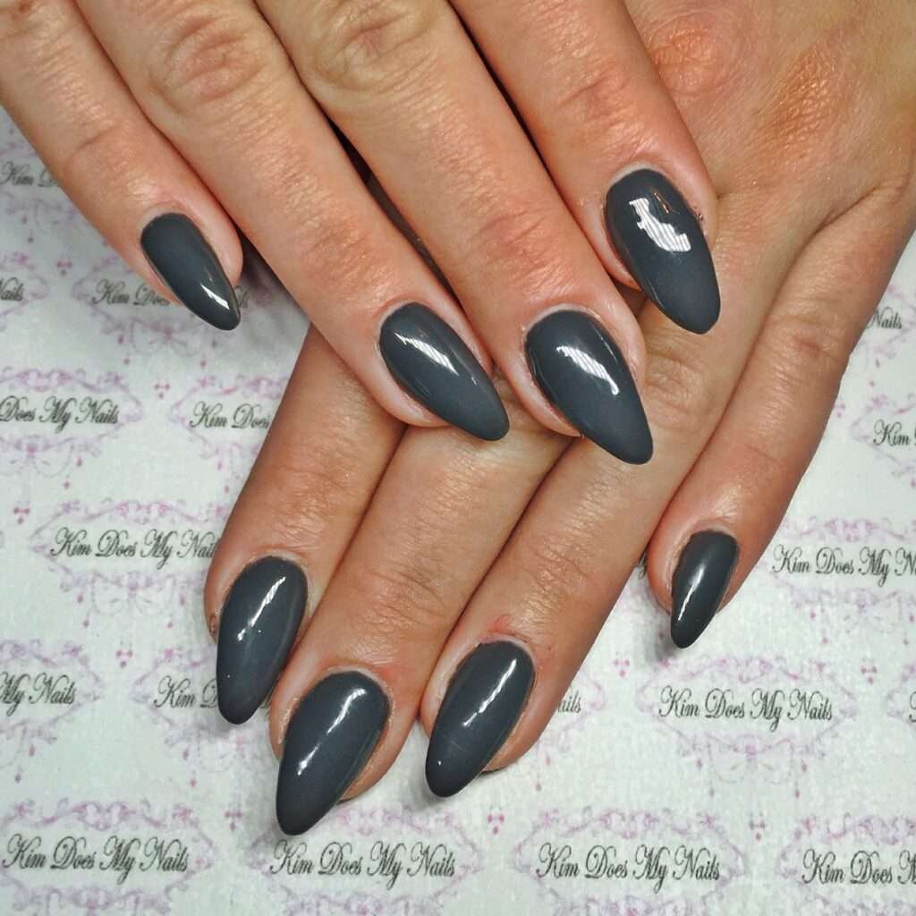 Charcoal Grey Fall Nails. Charcoal is the quiet neutral of the fall nail world. It's moody without being harsh and pairs effortlessly with denim, leather jackets, and pretty much every fall staple already hanging in your closet.