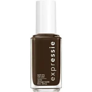 essie expressie Quick-Dry Vegan Nail Polish, Take The Espresso, Blackened Dark Chocolate Brown, 0.33 Ounce