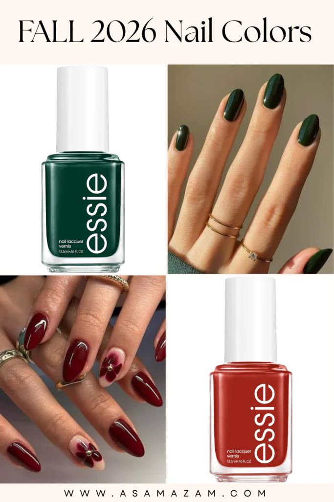 FALL 2026 Nail Colors. Fall 2026 nail trends are leaning hard into rich neutrals, warm spice tones, and a handful of unexpected jewel shades that make any manicure look expensive without much effort at all. And honestly, that’s the beauty of a good fall nail color — it does a lot of the styling work for you.