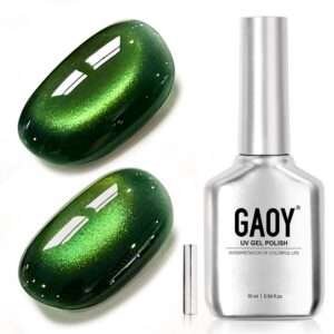 Green Cat Eye Gel Nail Polish