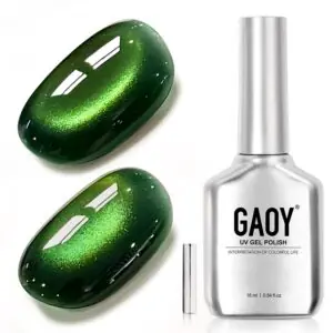 Green Cat Eye Gel Nail Polish