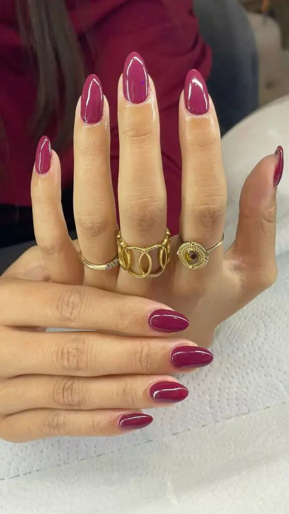 Deep Plum Almond Polish