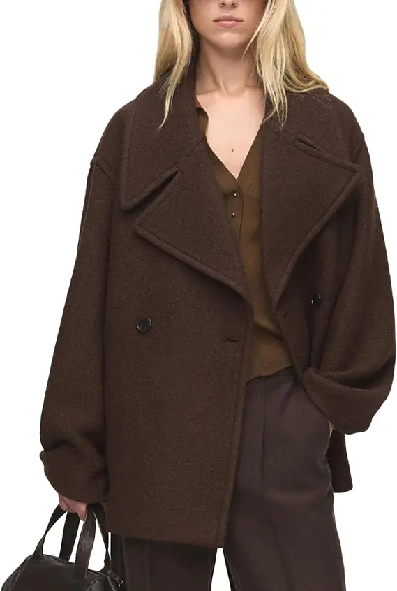 Double Breasted Short Peacoat