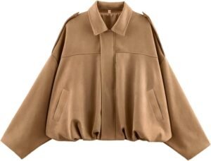 Faux Suede Bomber Jacket
