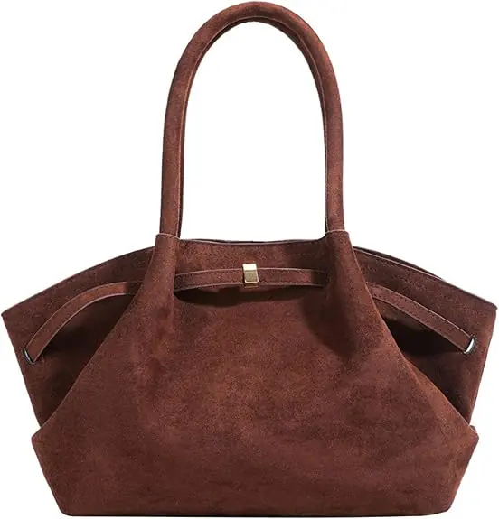Faux Suede Tote Bag