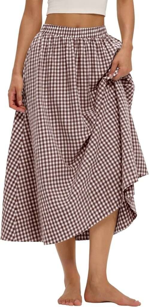 Midi Skirts for Women with Pockets