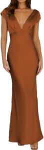 V Neck Cap Sleeve Midi Dress