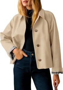 Womens Cropped Trench Coat