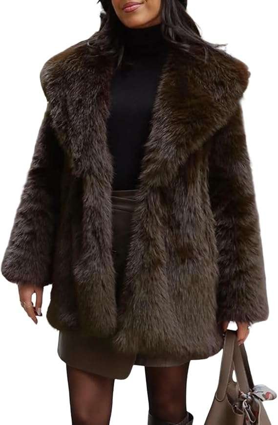 Womens Faux Fur Coat