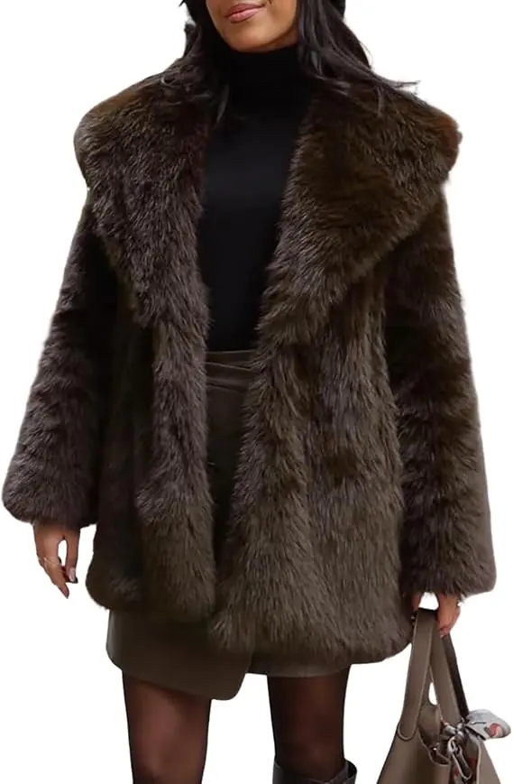 Womens Faux Fur Coat