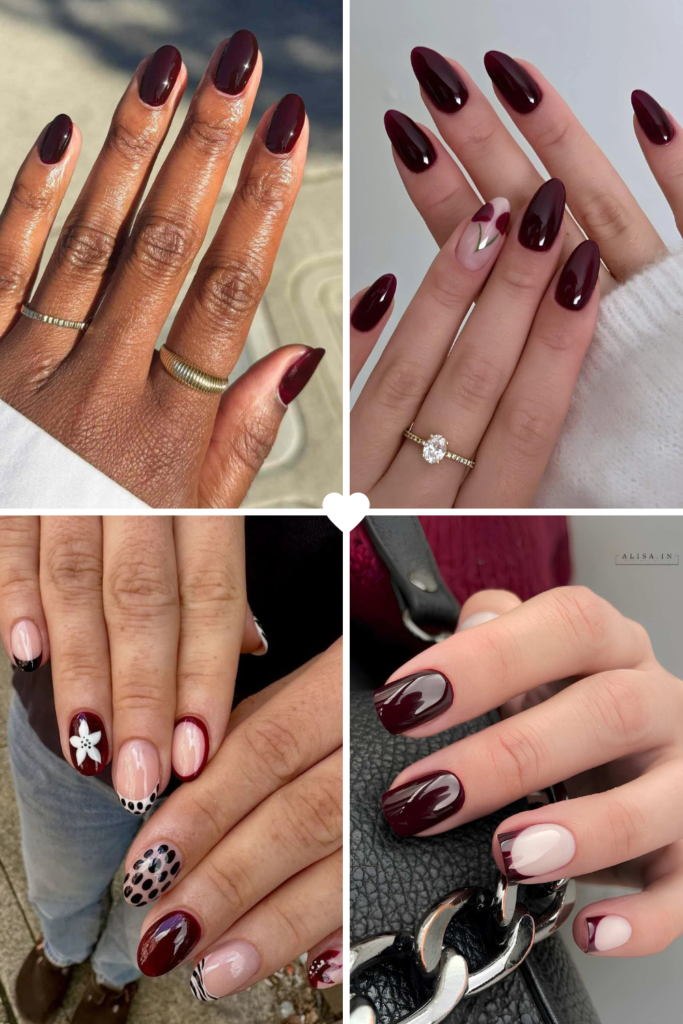 Cherry Noir Winter Nail Colors