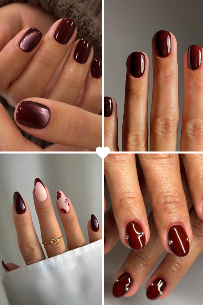Merlot Burgundy Winter Nail Color Ideas
