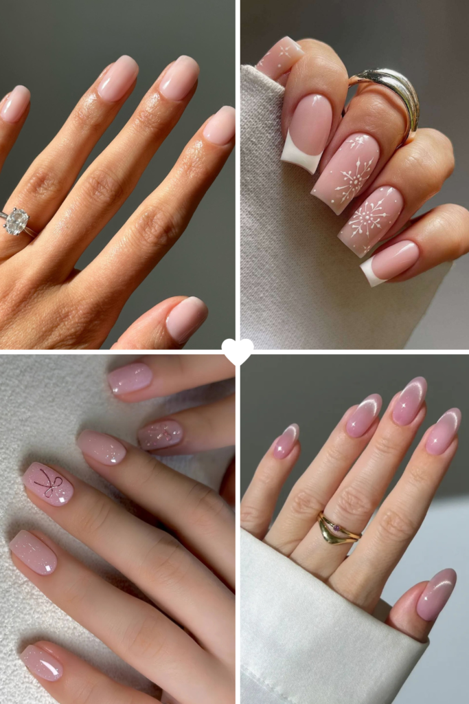 Sheer Ballet Pink Winter Nail Color Ideas