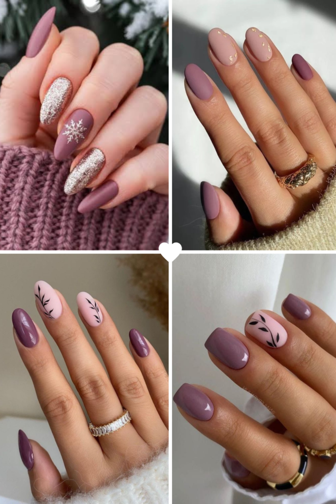 Soft Mauve Winter Nail Color Ideas